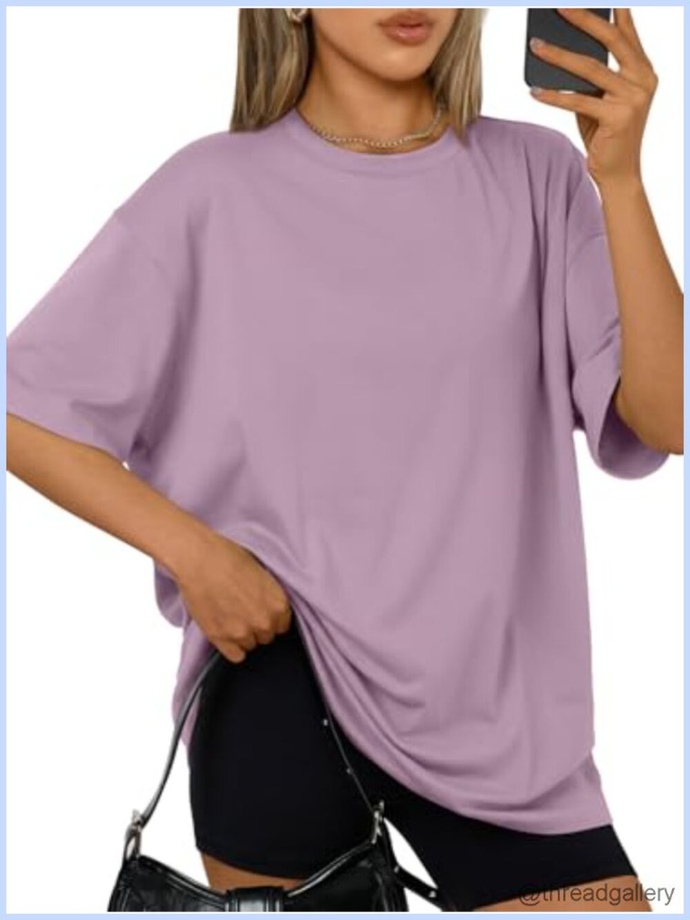 Oversized Drop Shoulder Crew Neck Short Sleeve Summer Tee